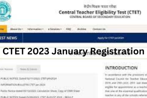 CTET 2023 January Registration